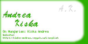 andrea kiska business card